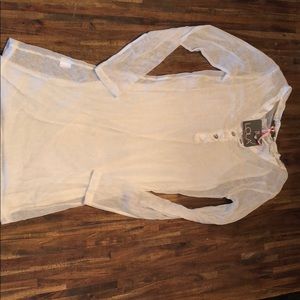 White lace mesh dress